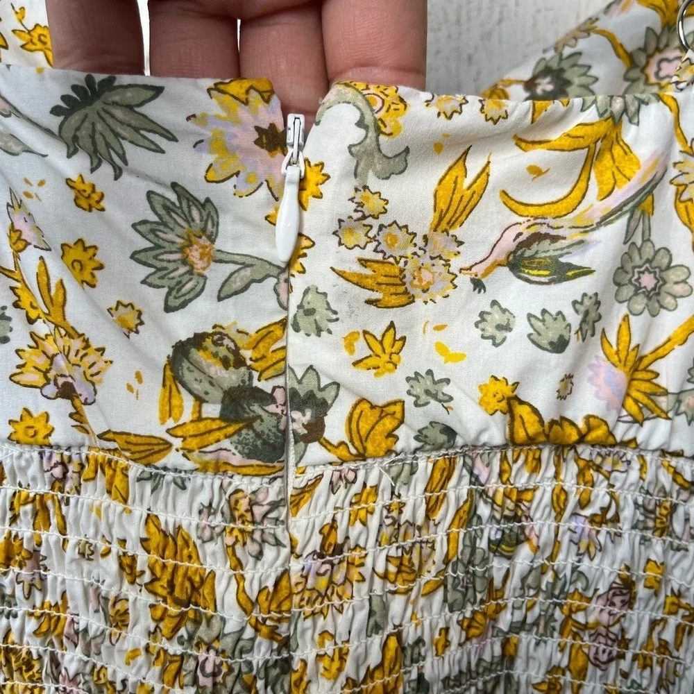 J CREW IVORY FLORAL FORD DRESS SZ 4